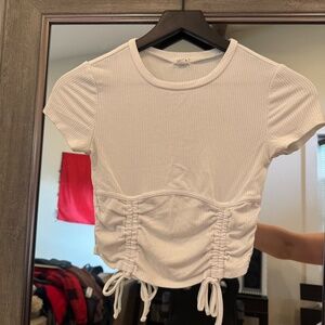 Garage, White Tie Crop Top - XS